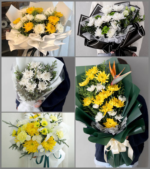 贵州六盘水盘县石桥镇鲁番村白事花束代送